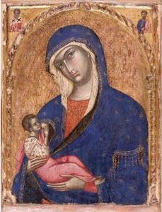 Virgin And Child, With Saints Nicolas And Peter In The Upper Corners