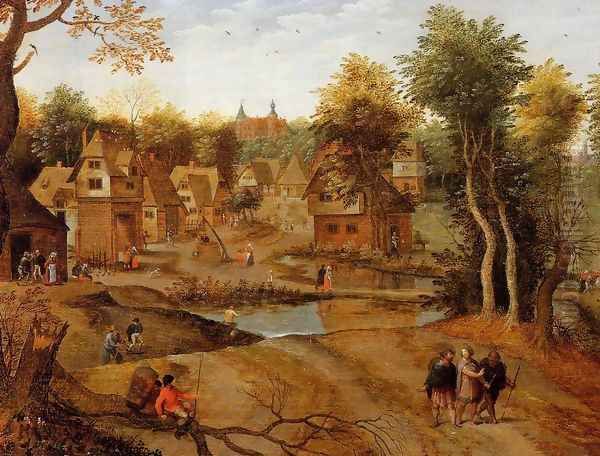 Village Landscape with Ammaus Pilgrims - view 1