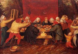 Giving Presents at a Wedding by Pieter the Elder Bruegel
