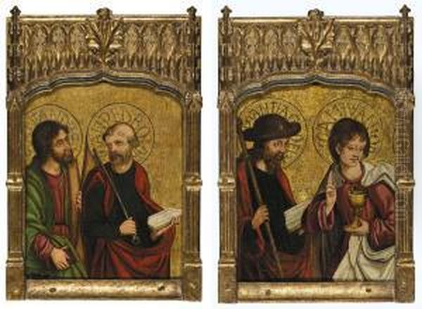 Active In Castile During The Early 16th Century
Saints John The Evangelist And James The Greater;
Saints James And Andrew - view 1