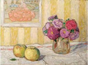 Nature Morte Au Vase De Fleurs Et Aux Pommes Nature Morte Au Vase De Fleurs Et Aux Pommes