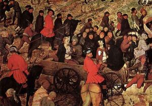 The Procession to Calvary [detail] II by Pieter the Elder Bruegel