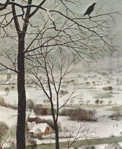 Hunters in the snow (detail 2)