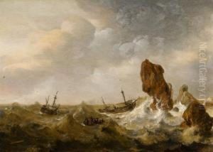 Schiffbruch In Sturmischer See by Cornelis Verbeeck