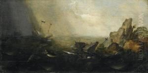 Schiffbruch Vor Einer Steilkuste by Cornelis Verbeeck