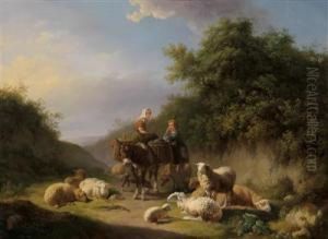 Shepherd And Shepherdess Returning Home