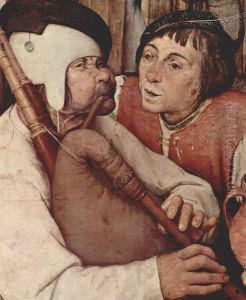 Farmers dance, Detail 2 by Pieter the Elder Bruegel