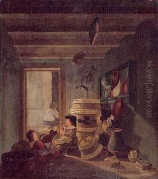 Enfants Jouant Dans Une Arriere-cuisine - view 1