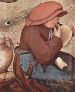 Peasant wedding (detail 2) by Pieter the Elder Bruegel