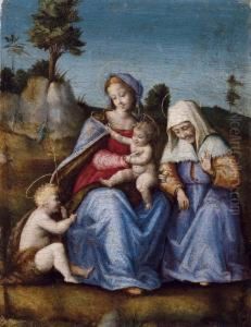 Madonna Col Bambino, San Giovannino E Santa Elisabetta