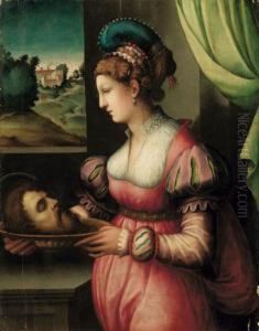 Salome Con La Testa Del Battista by Francesco Ubertini Bacchiacca II