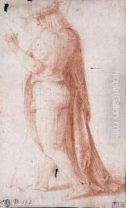 A Young Man In Profile To The Right, Wearing A Hat (recto);architectural Studies (verso)