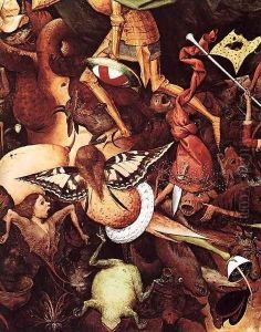 The Fall of the Rebel Angels (detail) by Pieter the Elder Bruegel