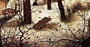 Winter Landscape with Skaters and a Bird Trap (detail) 2