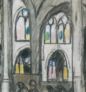 Le Choeur De L'eglise by Louis-Mathieu Verdilhan