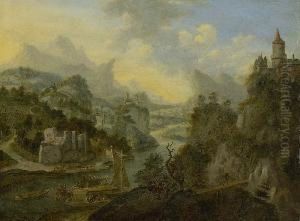 Phantastische Flusslandschaft. by Cornelis Verdonck