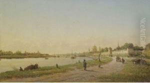 View Of Pskov by Petr Petrovich Vereshchagin