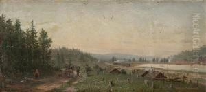 A View Of Verkh-neivinsk by Petr Petrovich Vereshchagin
