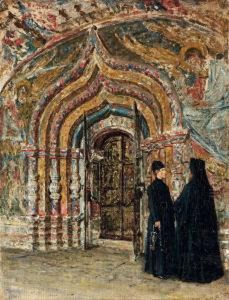 Entrance Door To The Ipatief Cathedral At Kostroma - view 1