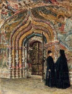 Entrance Door To The Ipatief Cathedral At Kostroma by Vasili Vasilyevich Vereshchagin