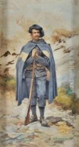 Soldat Italien Dans Les Balkans. by Vasili Vasilyevich Vereshchagin