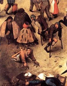 The Fight between Carnival and Lent (detail) 5 by Pieter the Elder Bruegel