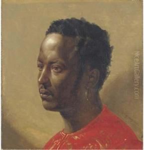 Portrait Of A Man In A Gold Embroidered Red Shirt Portrait Of A Man In A Gold Embroidered Red Shirt
