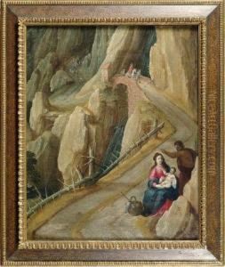 Il Riposo Durante La Fuga In Egitto by Tobias van Haecht (see Verhaecht)