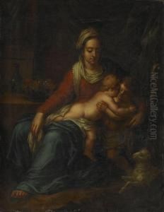 Madonna Med Barnet Och Johannes Doparen by Jan Jozef Verhaegen