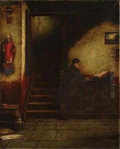 Lezende Man. by Alfred Verhaeren