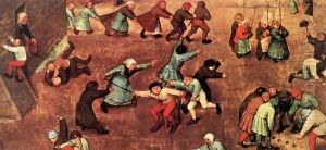 Children's Games (detail) 3 by Pieter the Elder Bruegel