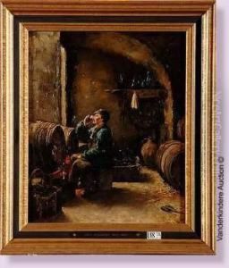 Le Bon Buveur En Cave by Pieter Verhaert