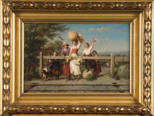 Jeunes Filles Au Passage Du Train by Francois Verheyden