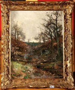 Jour De Pluie En Foret by Isidore Verheyden