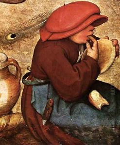 Peasant Wedding (detail) 5 by Pieter the Elder Bruegel