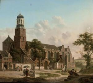 Townspeople Near The Nicolaikerk, Utrecht