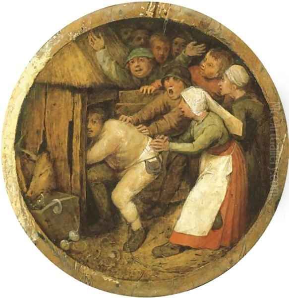 The Drunkard pushed into the Pigsty - view 1