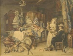 The Still Life Painter; The Intruders by Adrien Joseph Verhoeven-Bell