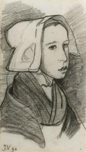 Jeune Bretonne - Young Girl From Brittany by Jan Verkade