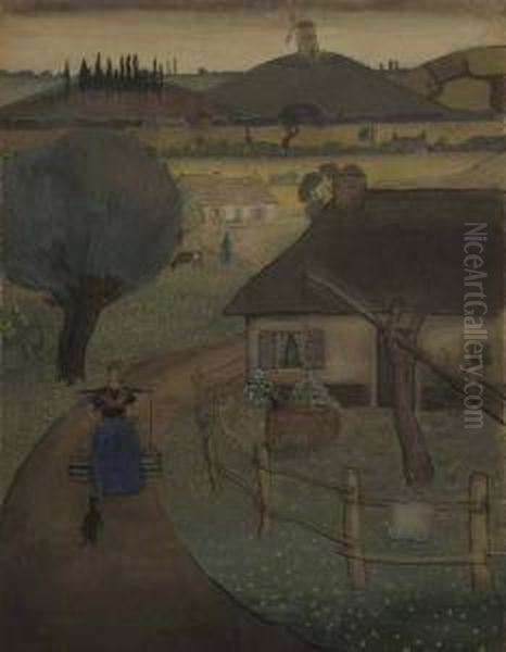 French Landscape With Farm Houses. 1892. - view 1