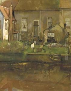 Achtergracht Te Amersfoort: A View Of Gables On A Canal Achtergracht Te Amersfoort: A View Of Gables On A Canal