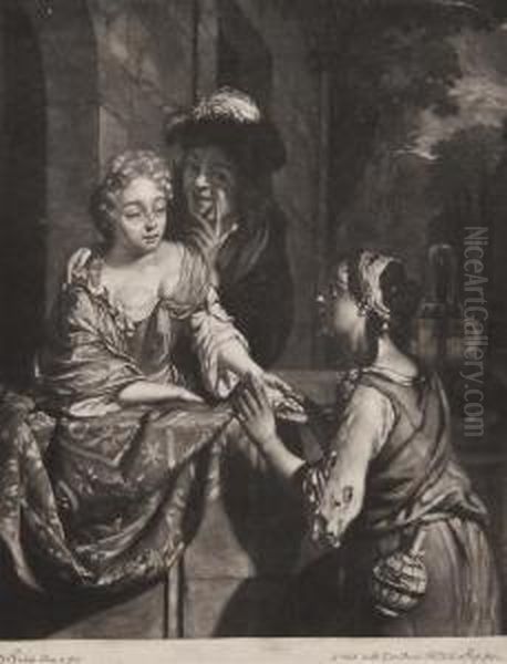 Young Lovers With A Gypsy Fortune-teller - view 1