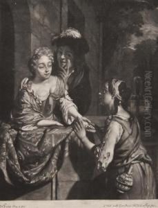 Young Lovers With A Gypsy Fortune-teller by Nicholas Verkolje