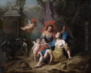 Venus Et Adonis by Nicolaes Verkolye