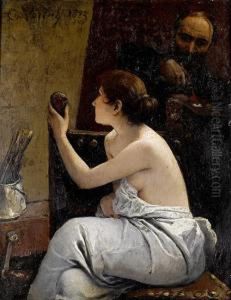 Painter And His Model by Charles Verlat