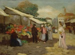 Auf Dem Markt by Andries Verleur