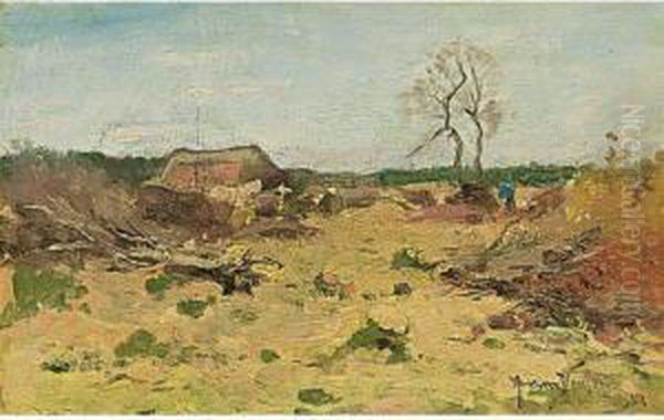 A Peasant Near A Farm In A Wooded Landscape - view 1