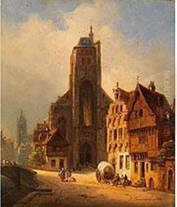 Kathedrale In Einer Mittelalterlichen Altstadt