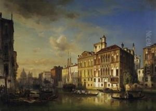 Venice. Signed And Dated Lower Left: I. Vermeersch 1851. Oil On Canvas. Relined. 103 X 140cm. Framed. - view 1