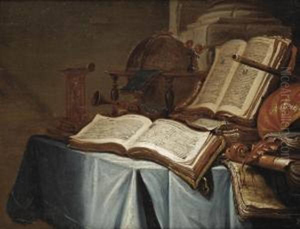 Vanitas Still Life With An Hour Glass - view 1